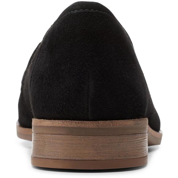 Clarks Womens Trish Rose Black Suede Slip-On Dress Penny Loafers NWT - Picture 3 of 3